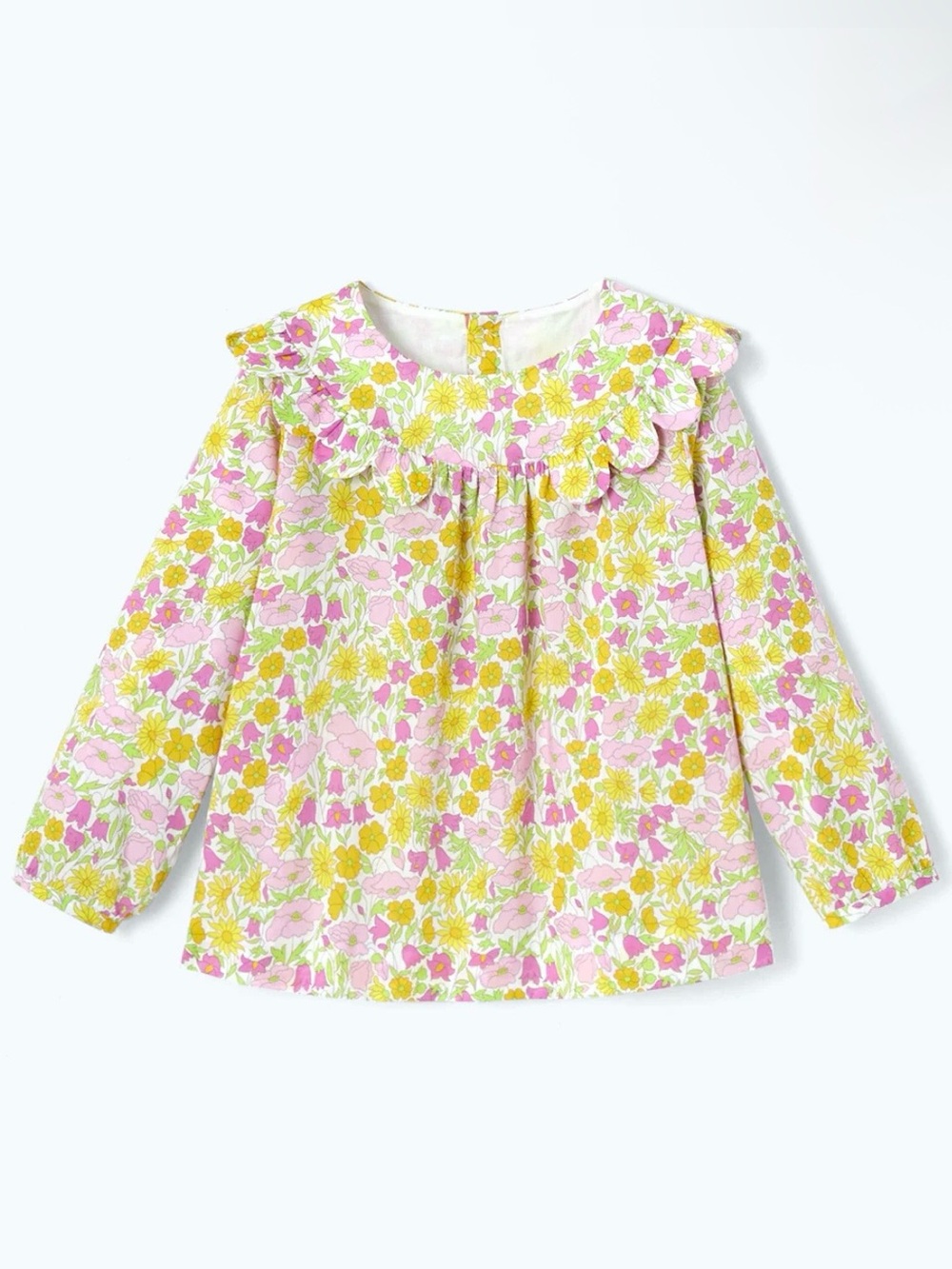 Jacadi Baby Girl Nouka Long-sleeve Liberty Floral Blouse - Size 6M